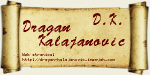 Dragan Kalajanović vizit kartica